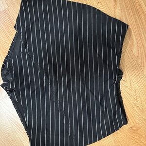 Lulu's Black and White Striped Shorts